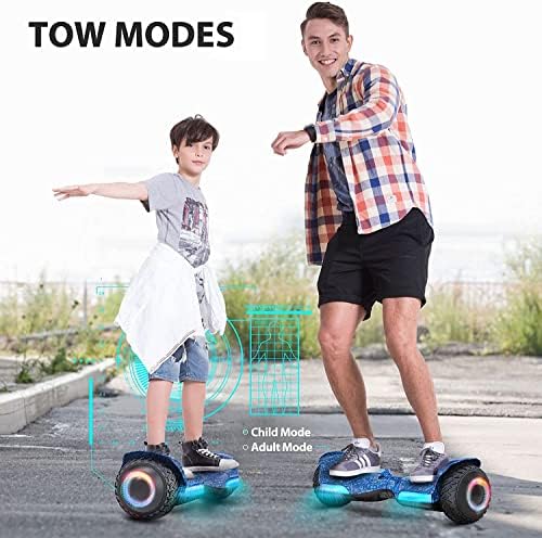 GYROOR All Terrain Offroad Hoverboards 6.5" with Smart APP Control, Bluetooth Speaker, Flash LED Lights and 250W*2 Dual Motor Self-Balancing Electric Scooters for Kids Adults Christmas Birthday Gift
