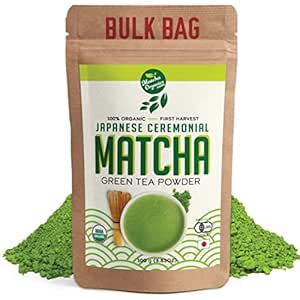 Premium Japanese Ceremonial Matcha Green Tea Powder - 1st Harvest HIGHEST Grade - USDA &amp; JAS Organic - From Japan - Perfect for Starbucks Latte, Shake, Smoothies &amp; Baking (3.53oz / 100g)