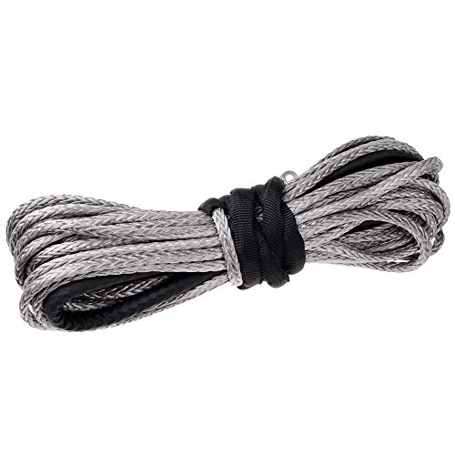 Astra Depot Winch Rope Synthetic Fiber Cable ATV UTV SUV KFI Recovery Replacement (50' x 3/16