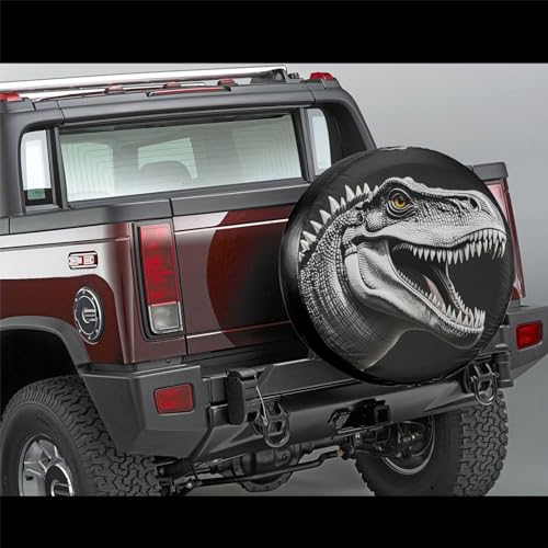 Image of Dinosaur Spare Tire Cover Wheel Protector Weatherproof Wheel Cover Universal Decorative Accessories for Camper RV SUV Travel Trailer 16 inch