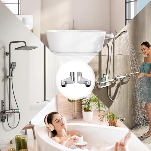 Wasserhahn Adapter, Universeller Dusche Duscharmatur S-Anschluss 3/4 Zoll Auf 1/2 Zoll für Badezimmer, Dusch- und Waschbeckenarmaturen, Wandloch-Abstand für Badezimmer