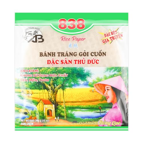 image for SPICEBRO Fresh Spring Roll Rice Paper Wrappers, Vietnamese Premium Sum