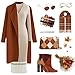 CHICWISH Women's Classy Caramel Open Front Knit Coat Cardigan, Size XS-S