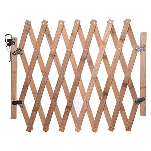 Chifans Pet Gate Expanding Wooden Fence Pet Guardrail Safety Protection Divider Gate Free Standing Safety Gate Separation Pet Barrier Cover