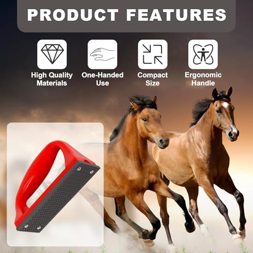 Wadoy Mini Hoof Rasp for Horses, Farrier Rasp for Goat Feet Hooves, Portable Hoof Trimming Tool, Ergonomic Grip to Removes Excess Hoof for Foals, Goats, Ponies & Donkeys Other Animals - Image 6