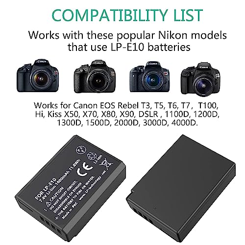 Image of LRSA LP-E10 Lithium-Ion Battery Pack Replacement for Canon Rebel Cameras