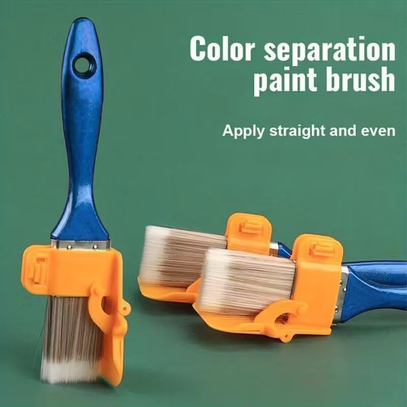 Multi-Purpose Edge Painting Brush, No-Battery Needed Manual Paint Brush, Plastic Handheld Clean-Cut Painter's Tool, Blue