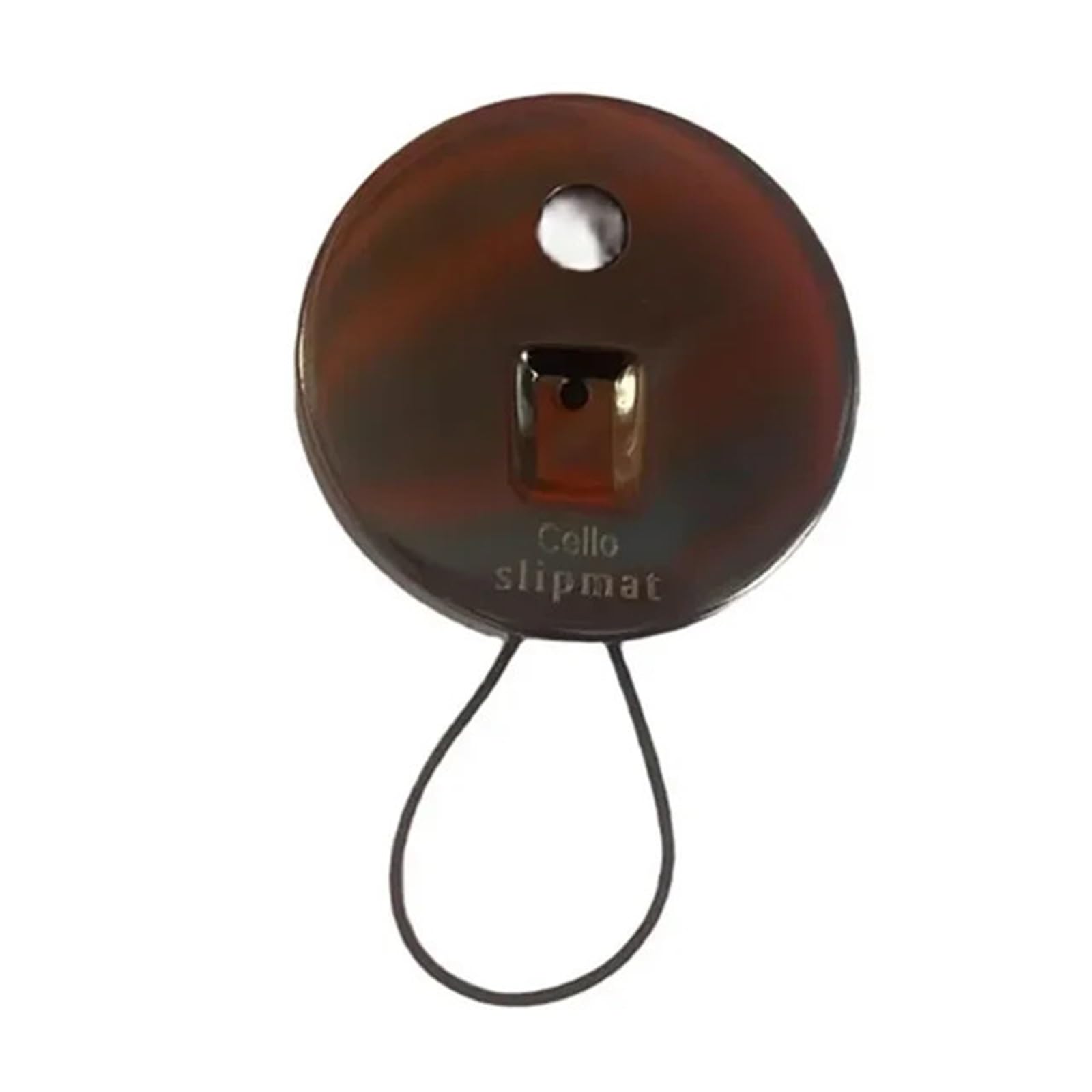 1pc Cello Endpin Stopper Anti-Slip Mat With Anti-slip Strap Professional 9x9x2cm Metal Musical Instrument Accessories(Black)