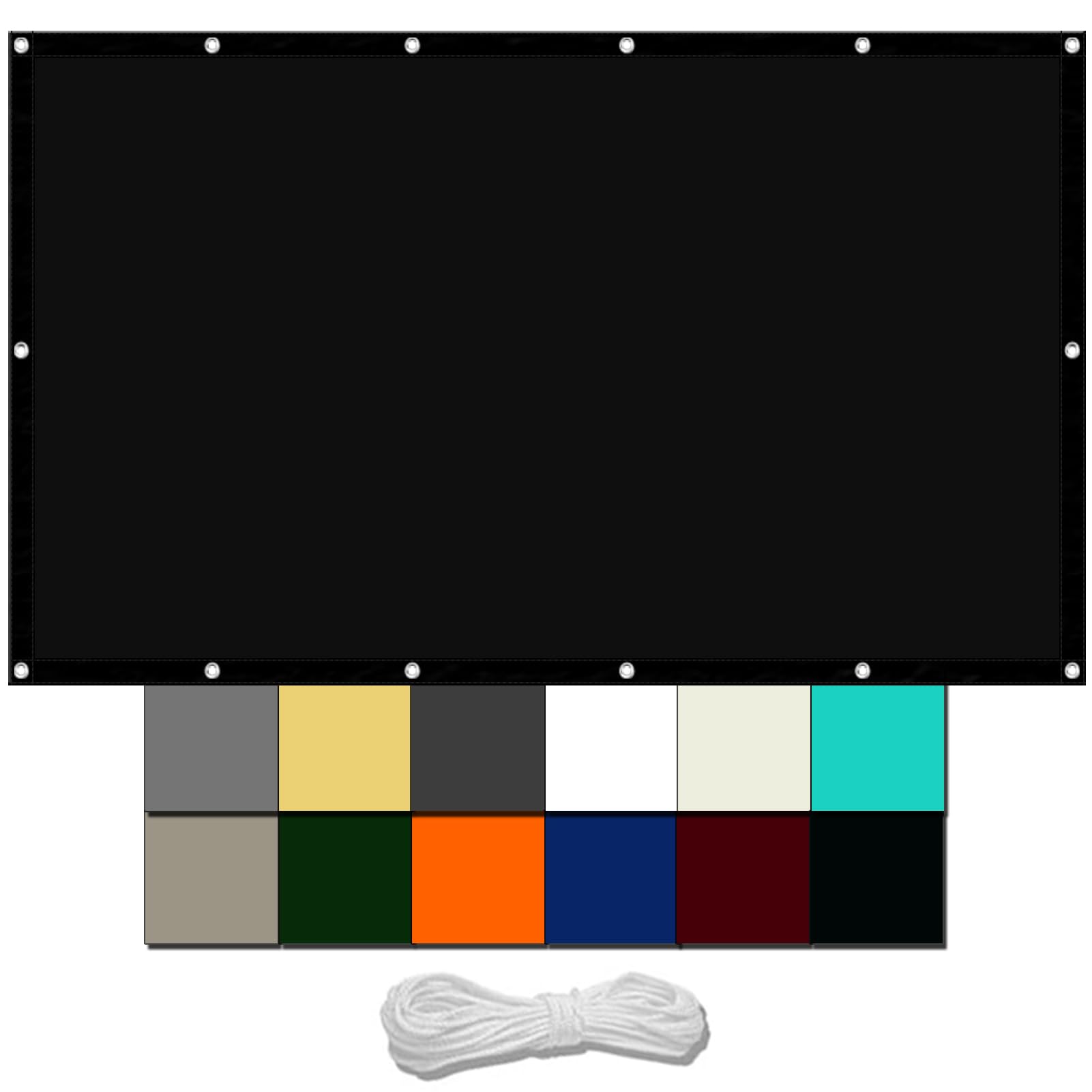 GLDYTVF Waterproof Black Shade Cover 1x3m Weather Resistant Polyester with Grommets and Free Rope for Yard Backyard Lawn and Plants