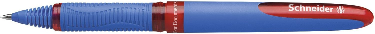 Schneider ONE Hybrid C Rollerball Pen, 0.5mm, Red, Box of 10 (183202)