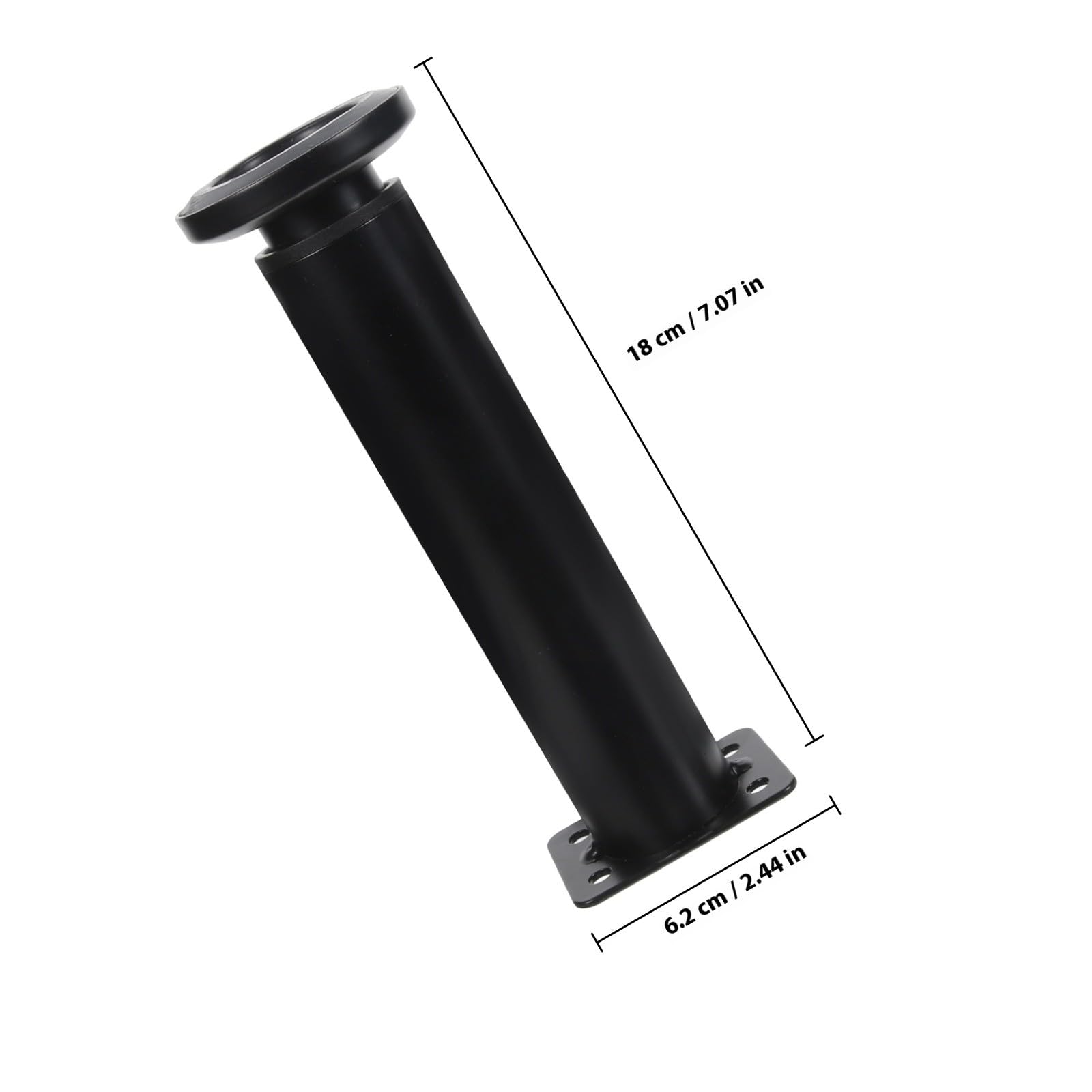 Operitacx Piedini Regolabili per Mobili in Gomma Antiscivolo, Altezza 18-30 Cm, Supporto per Rete Letto, Adatti a Divani e Armadi, Nero, Set 4 Pezzi