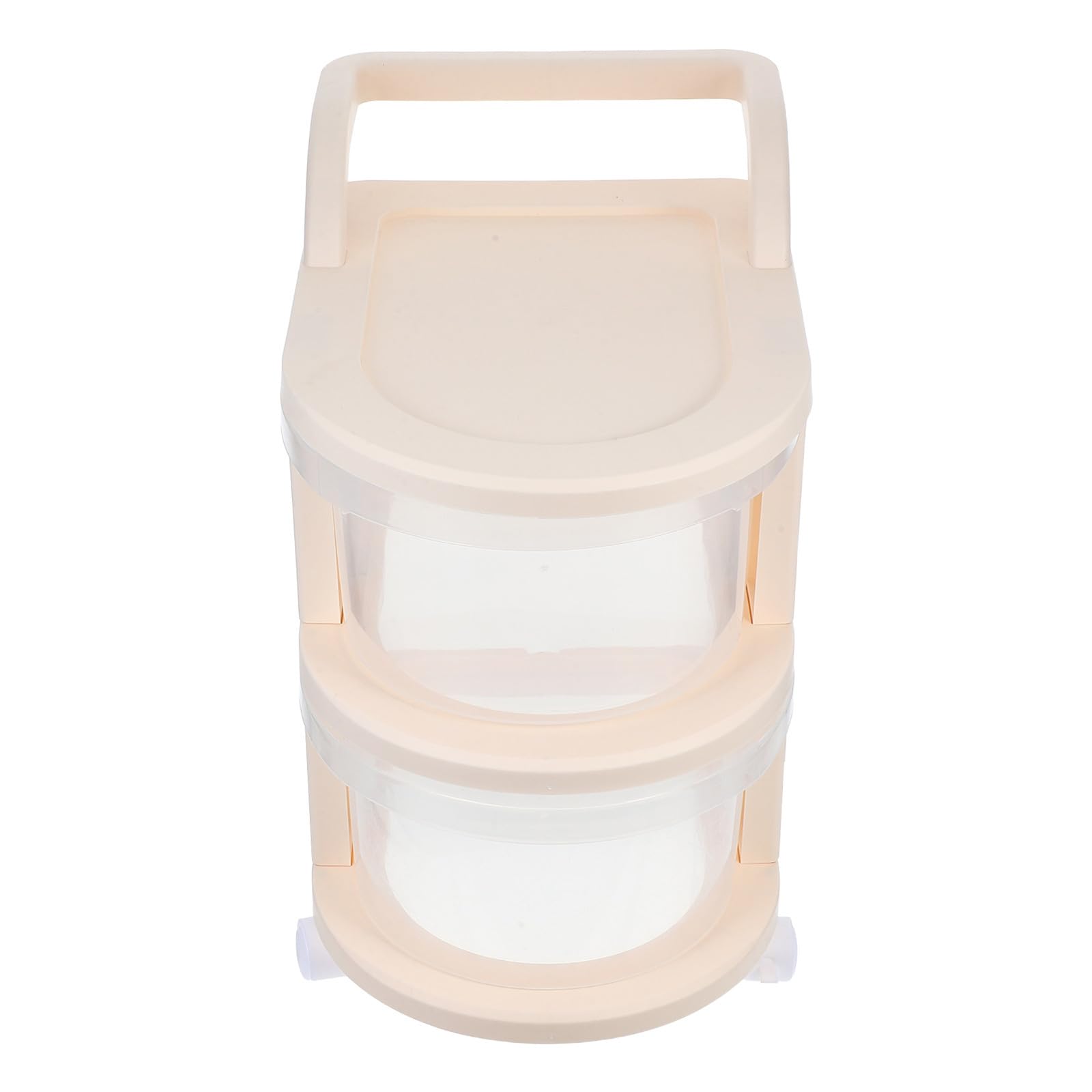 Toyvian Carrito de Almacenamiento de Plástico Ruedas, Estructura de Dos Niveles y Cajones Convenientes para Organizar Diversos Artículos en Cocina y Hogar