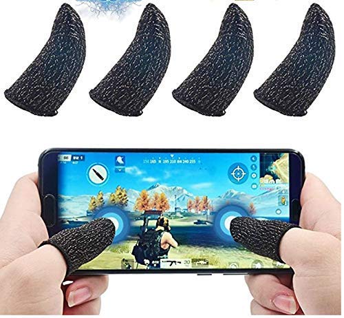 Image of Thumb & Finger Sleeve for Mobile Game with Super Conductive Fiber Fabric, Anti-Sweat & Breathable for PUBG, Garena Free Fire, Rules of Survival, Knives Out, COD Mobile (3 Pair-6 pcs)