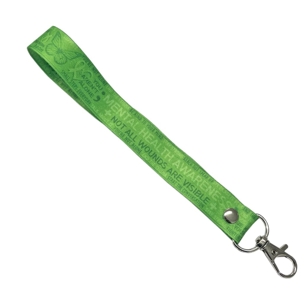 Hidden Disability patient elastic Wrist band wristband Key tag Set butterfly, GREEN, 19 CM X 2 CM - Image 2