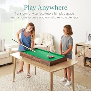 Best Choice Products 40in Tabletop Billiard Table, Pool Arcade Game Table for Living Room, Game Room w/ 2 Cue Sticks, Ball Set, Storage Bag Best Choice Products 40in Tabletop Billiard Table Pool Arcade Game Table for Living Room Game Room w 2 Cue Sticks Ball Set Storage Bag