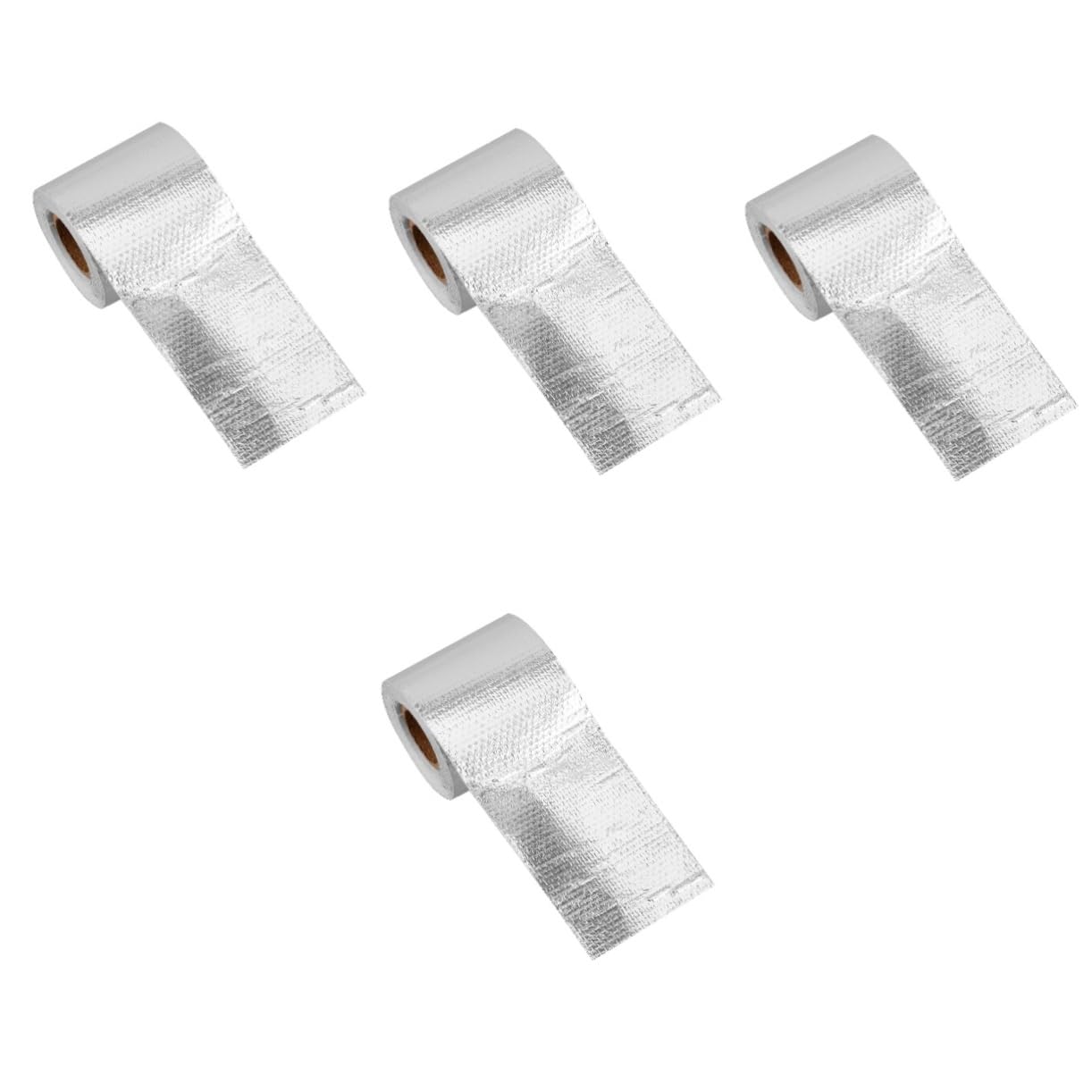 SOLUSTRE 4rouleaux Ruban Adhésif Aluminium Isolant Thermique Résistant Aux Hautes Températures Pour Conduits Échappement Et Applications Industrielles Argenté
