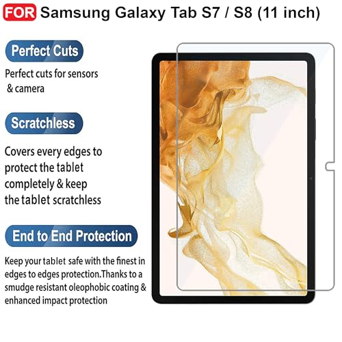 Image of CEDO Samsung Tab S7 / S8 / S11 (11 inch) Tempered Glass | Screen Protector Clear Tempered Glass for Samsung Galaxy Tab S7 / S8 / S11 (11 inch)