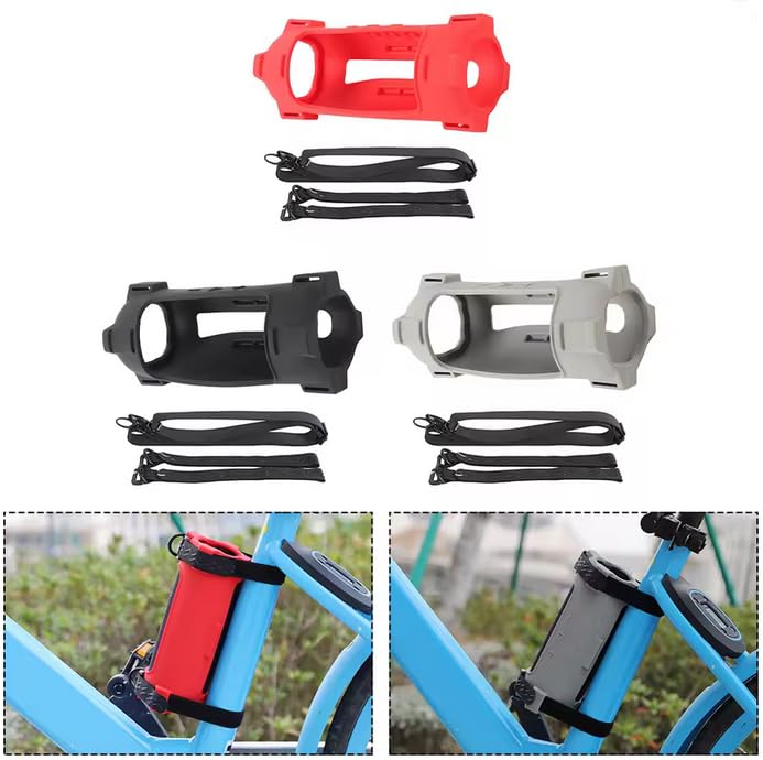 XYYORITRIX Protective Case for JBL Flip 7 Bluetooth Speaker?Portable Silicone Case with Shoulder Strap and Tie-Downs Reinforced Corners Drop-Proof Lightweight Easy to Install (Red)