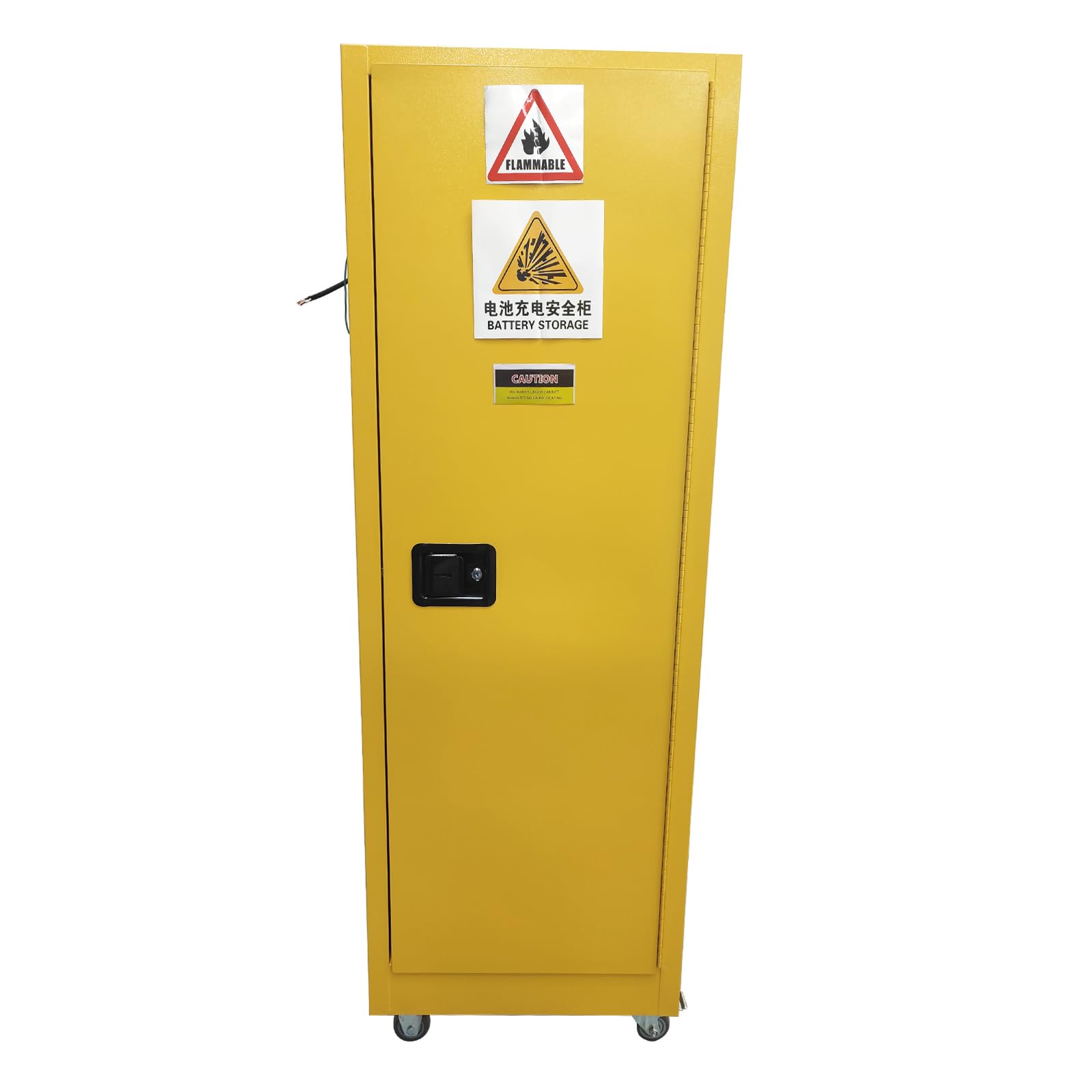 WYDDDARY 78 Gallon Fireproof and Explosion-Proof Safety Cabinet with Socket and Wheels 23.23