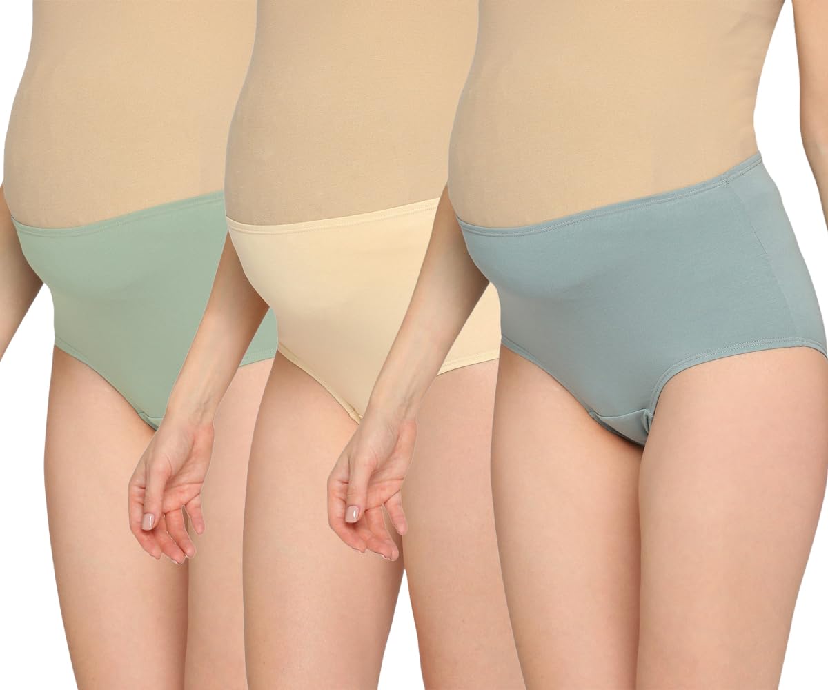 Women’s High Waist Soft Comfy Cotton & Breathable Maternity Panty|Pregnancy Panty|Maternity Panties (Pack of 3) Women’s High Waist Soft Comfy Cotton & Breathable Maternity Panty|Pregnancy Panty|Maternity Panties (Pack of 3)