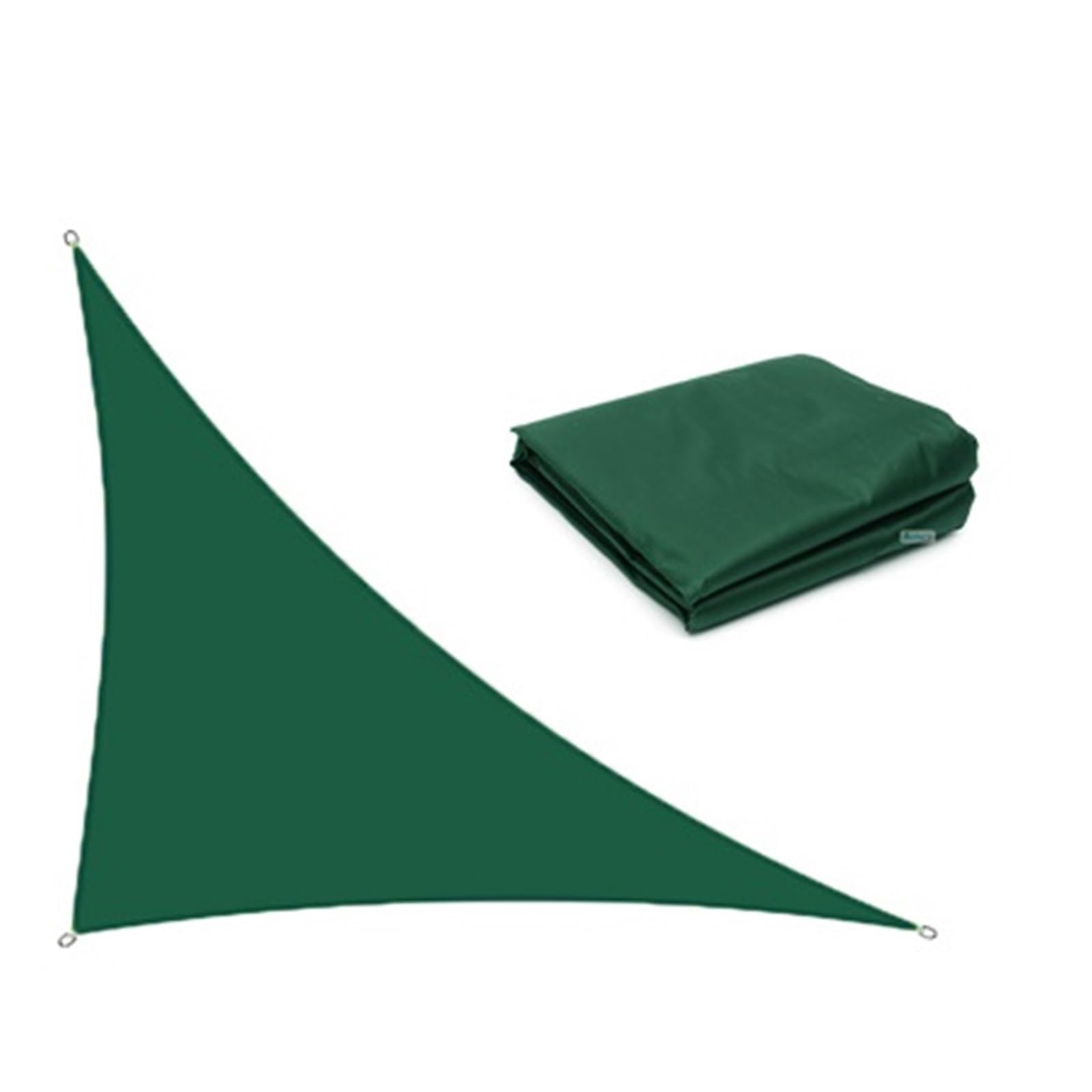 Voile d'ombrage triangulaire imperméable 420D vert foncé pour jardin 5x5x7.1m