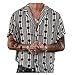 NH Chemise ethnique décontractée pour homme avec col rabattable et manches courtes, Noir , XXL