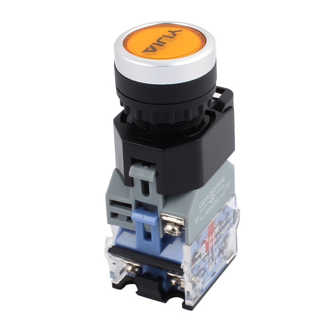Aexit Ui 440V Ith 10A Yellow Mushroom Head Momentary DPST 1NO+1NC Pushbutton Switch (2b0f91badbed5328127e8d2266919c2d)