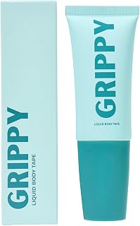 Grippy Roll-On Body Adhesive for Clothing, Fabric, Skin – Fashion Tape Alternative for Sensitive Skin - Invisible & Sweat-Resistant, Strong Hold Body Tape Substitute for All Day Wear (30ml)
