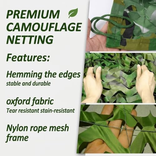 Filet de camouflage militaire pour chasse et ombrage extérieur multi tailles - 5