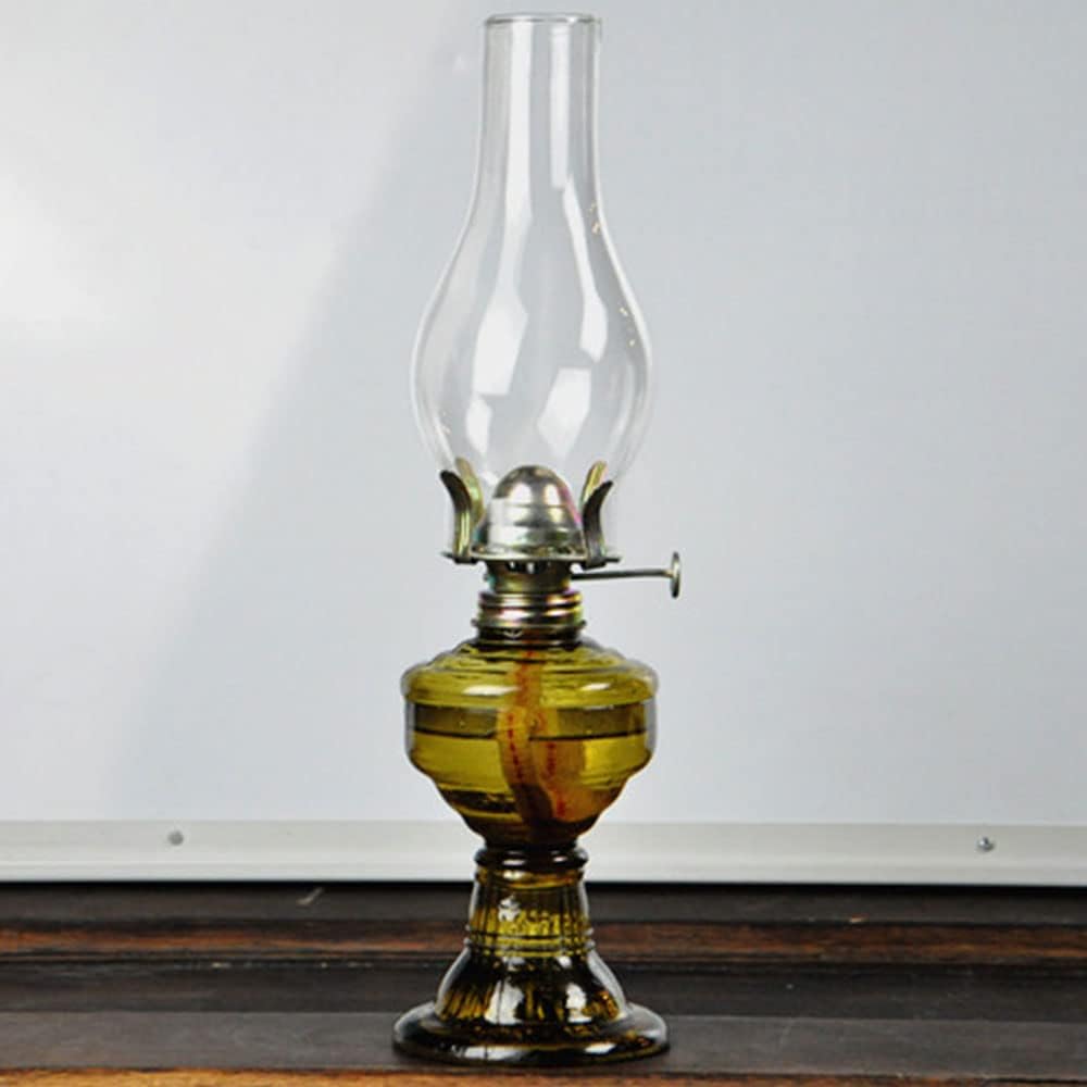 Ultra Pure Transparent Glass Oil Lamp Emergency Lighting Night Light Exquisite Workmanship Decorative Lights Oil Lamps for Indoor Use Vintage Durable Kerosene Lamp