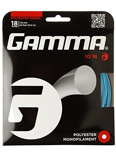 Gamma io 18 (1,18 mm) 12,2 m Set Corda per Racchetta da Tennis, Blu, S