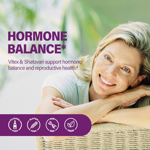 Image of Vitex (Chaste Berry) Drops for Women, Natural Menstrual & Menopause Support Supplement w /Chasteberry, Black Cohosh, Red Clover, Shatavari, Wild Yam, St. John's Wort Herb Extract. 2oz