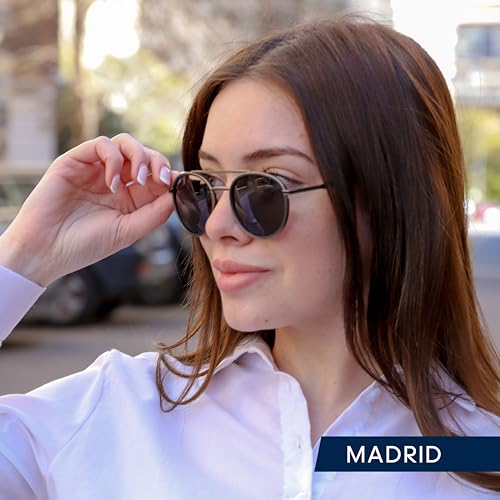 Madrid Aviator Sunglasses – Polarized Lenses, Classic Unisex Design for Men & Women, 100% UV Protection2