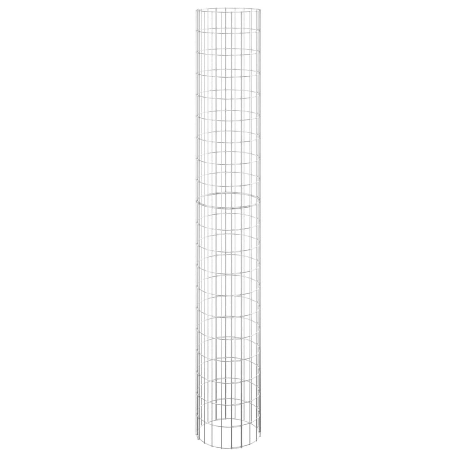 Gabionen-Hochbeet, Kräuterspirale, Hochbeet Im Garten, Pflanzkübel, Pflanzsteine, Rund Verzinkter Stahl Ø30x200 cm