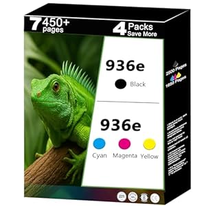 Paquete combinado de cartuchos de tinta 936e de repuesto para HP 936 XL 936XL para OfficeJet 9122e; Pro 9120e 9120 9125e 9125 9128e 9135e 9135 9110b 9120b 9130b 9130; Pro Wide Format 9730e 9730