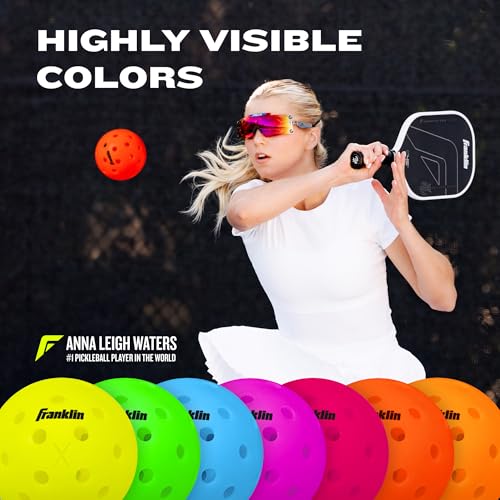 Image of Franklin Sports X-40 Outdoor Pickleballs - Official Ball of USA Pickleball, APP Tour + US Open - Regulation Size