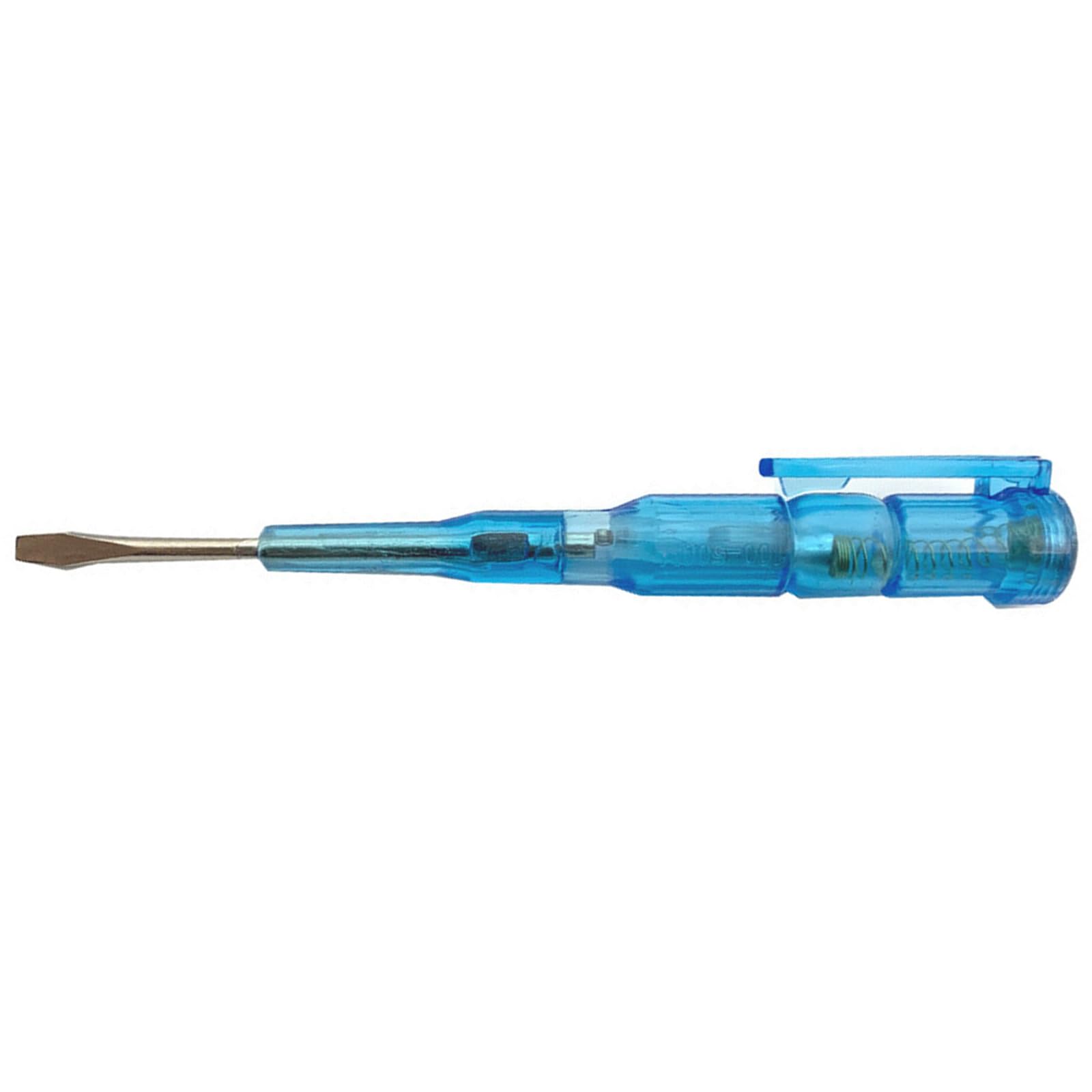 Pxzh Blue Compacted 12.7Cm Screwdriver Voltages Tester With High Visibilities Led And Wide Measurement Ranging For Various Applications Wire Polarization Tester With Led