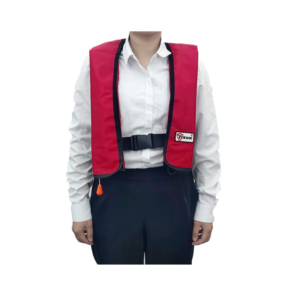 EYSON ライフジャケット 赤 黒 120cm Amazon | EYSON ライフジャケット フローティングベスト 救命