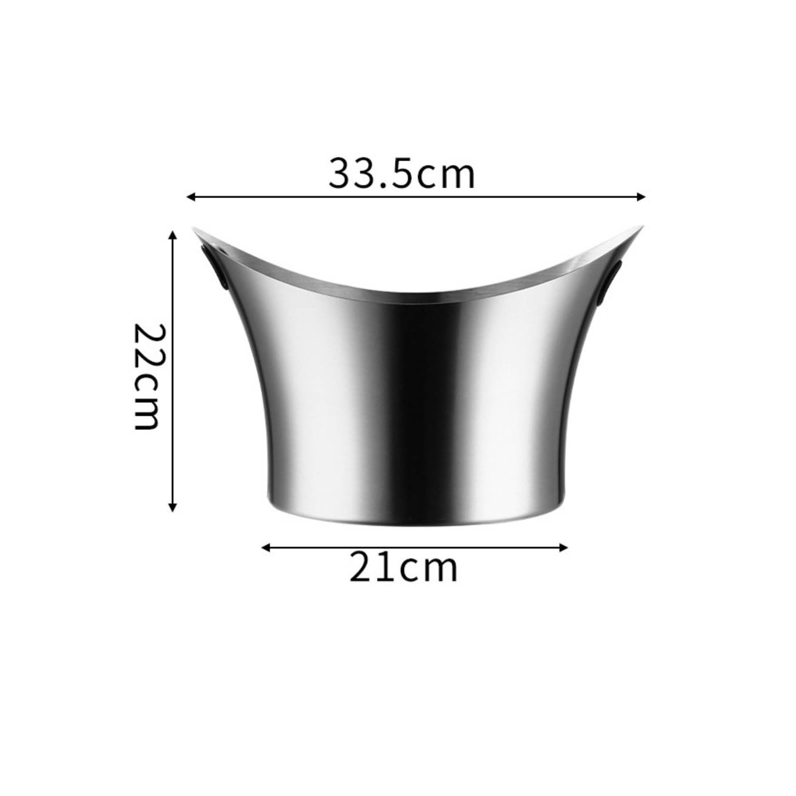 Cubitera de Champán Cubo de Hielo de Botellas Cubeta para Bebidas con Acero Inoxidable y Limpieza Rápida Adecuada para Servicio Continuo Catering Bodas Cumpleaños, Plata, Yuanbao