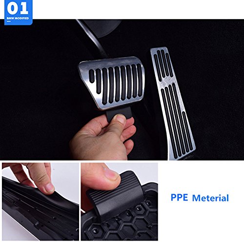 Jaronx for BMW No Drill Gas Brake Pedal, Anti-Slip Aluminium Alloy Accelerator Brake Pedal Cover (Fit: BMW 1 2 3 4 5 6 7 X3 X4 X5 X6 X7 Series,F15 F16 F30 G11 G20 G30 G01 G02 G05 G07) - Thumbnail 2