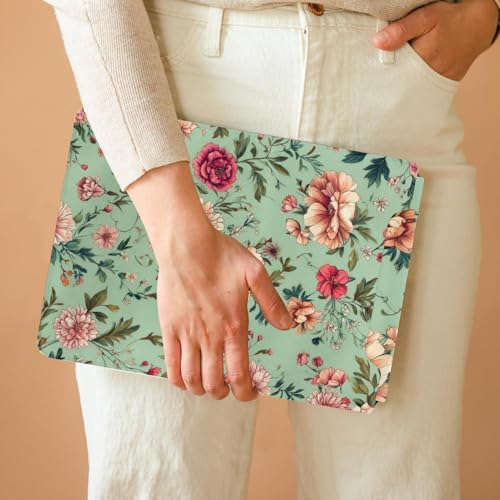 Funda para portátil de 35 x 25,9 cm con estampado floral elegante 6