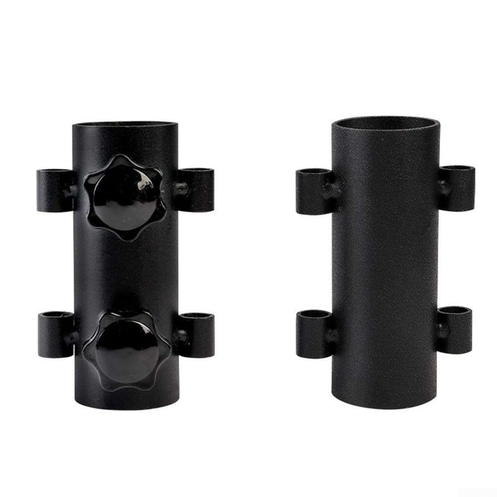 2 Pieces Iron Canopy Pole Fixer Tent Holder Outdoor Camping Tarp Iron Awning Rod Tube Kit for Hiking, Climbing, BBQ, Grill, Picnic(Normal)