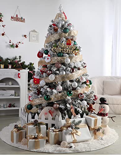 Shareconn 30Ct 60Mm/2.36" Christmas Balls Ornaments, Shatterproof Plastic Decorative Baubles For Xmas Tree Decor Holiday Wedding Party Decoration With Hooks Included, Red & Green Gold #TOP5