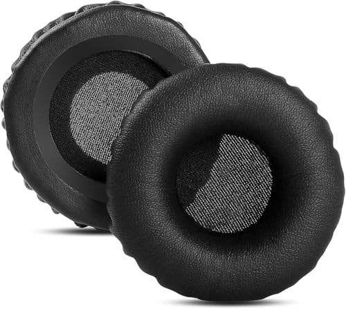 Almohadillas de repuesto para auriculares YDYBZB modelo Jam-2 compatibles con Creative Sound Blaster Jam, cuero proteínico negro y espuma viscoelástica miniatura 3