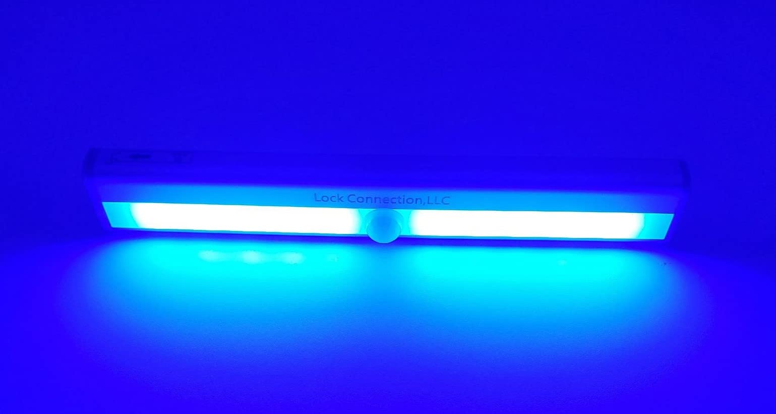 Lock Connection™ - LED Motion Activated Cabinet Light. Stick-on Anywhere/Battery Operated 10 LED Motion Sensor (Blue Qty 1 pc)