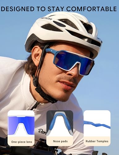 Image of BIRCEN Polarized Baseball Sunglasses for Sports: TR90 Lightweight Running Sunglasses Cycling Glasses for Outdoor Runners MTB