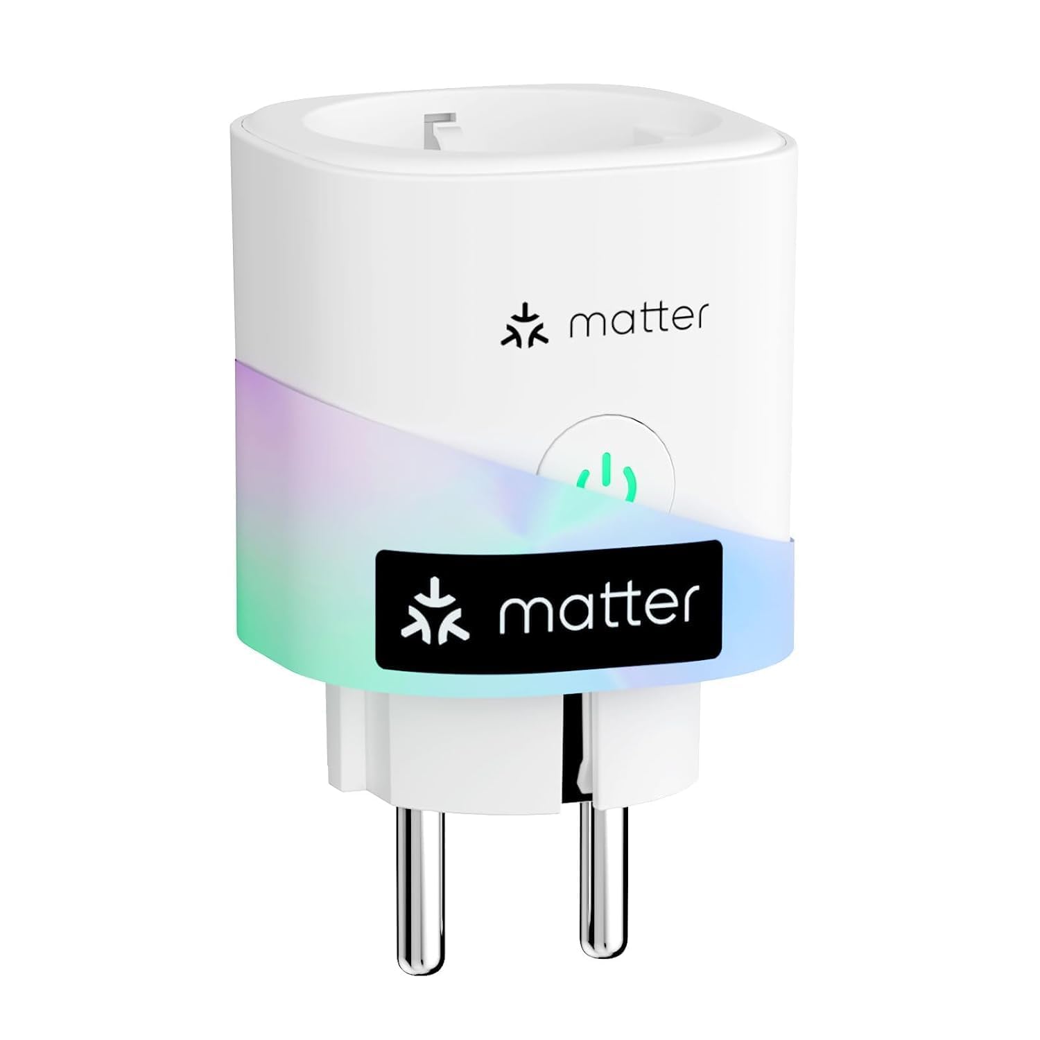 Meross Enchufe Inteligente Matter con Consumo de EnergÃa, 16A Enchufe Inteligente Alexa Mide Producción de Paneles Solares Fotovoltaicos, Soporte para Apple Home, y Google Home, Control Remoto y Voz Certificado ClimatePartner