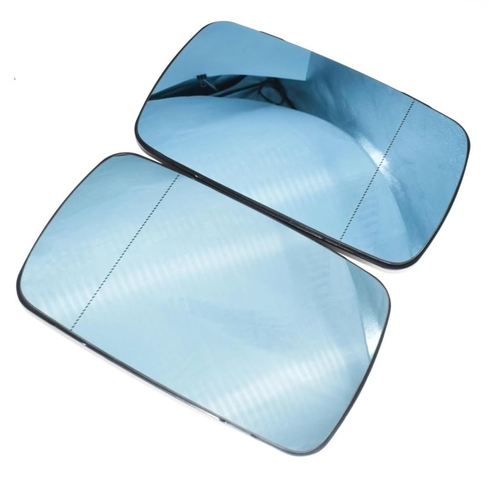 Para 3 Series 5 E39 E46 320i 1997-2005 Izquierdo Derecho Puerta Lado Cristal Espejo Retrovisor Calefactado Azul Vista Trasera(Left Right)