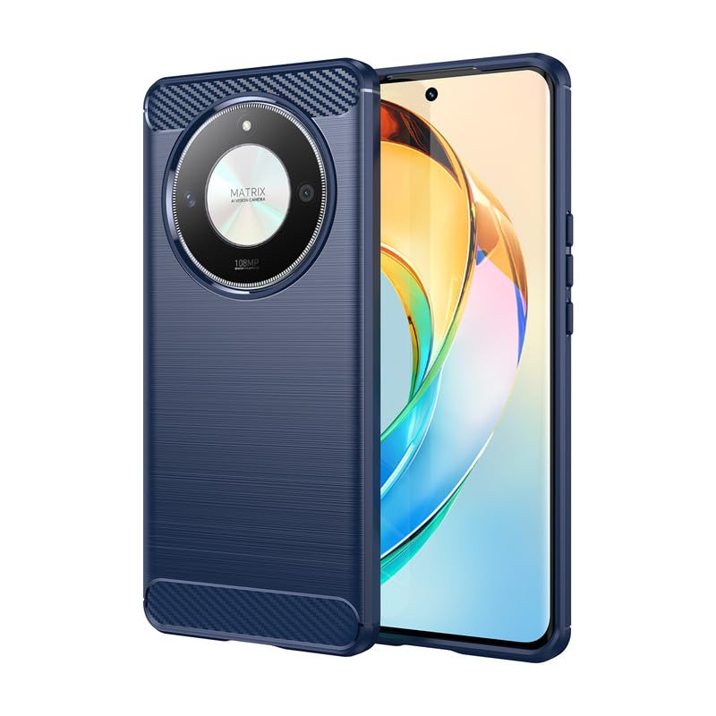 Image of Hybrid Carbon Fiber Back Case for Honor X9B (Blue)