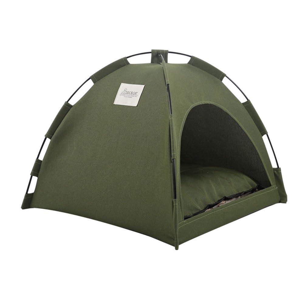 Tangpang Cat Tent Outdoor, Pet Enclosure Tent Suitable for Cats and Small Animals, Indoor Foldable Exercise Tent with Soft Mat Green S